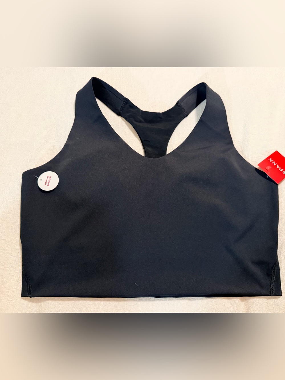 SPANX Black Racerback High-Support Sports Bra